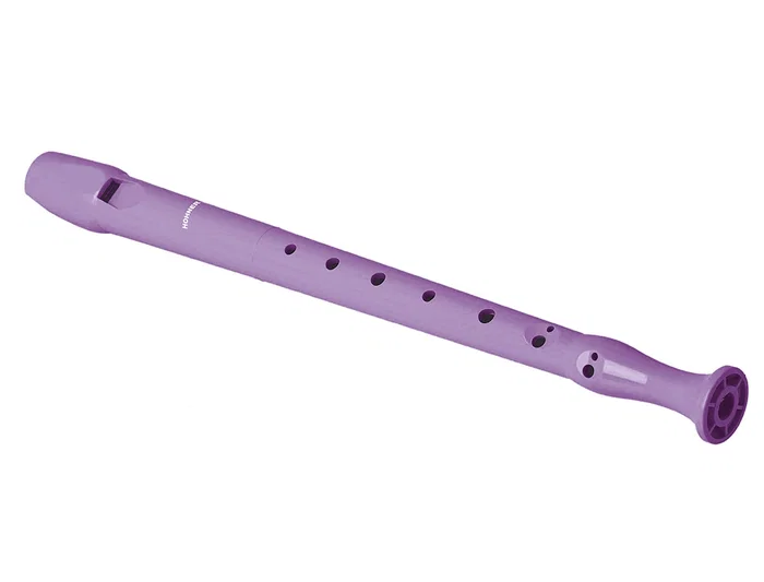 Hohner 9508 Flauta Dulce Soprano Do Lavanda con Funda Verde Transparente