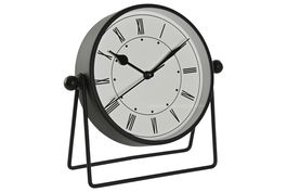 DKD Home Decor Reloj Sobremesa Chic Blanco Negro 2 Unidades 6.5 x 18.5 x 19.3 cm