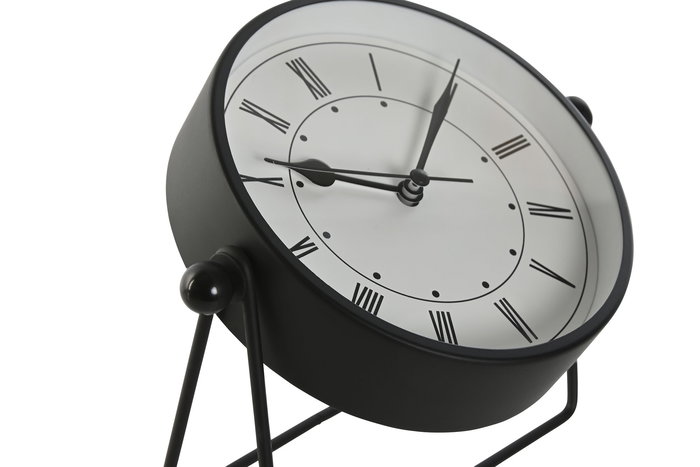 DKD Home Decor Reloj Sobremesa Chic Blanco Negro 2 Unidades 6.5 x 18.5 x 19.3 cm