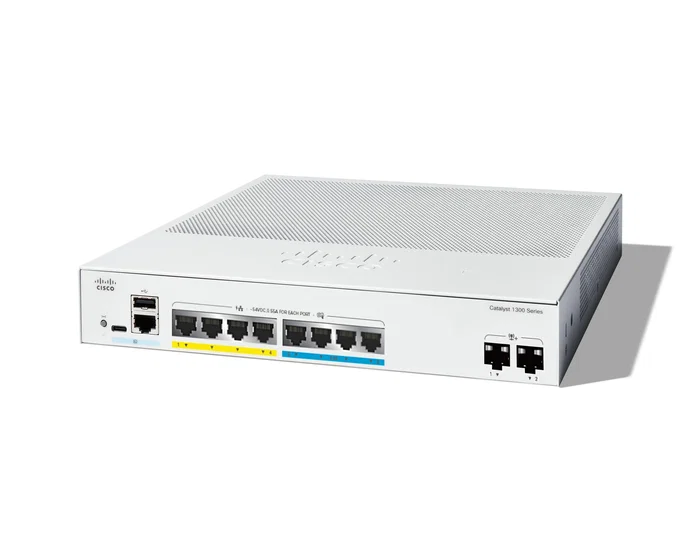 Cisco Catalyst C1300-8MGP-2X Switch Gestionado L2/L3 con 4 Puertos 2,5G y PoE