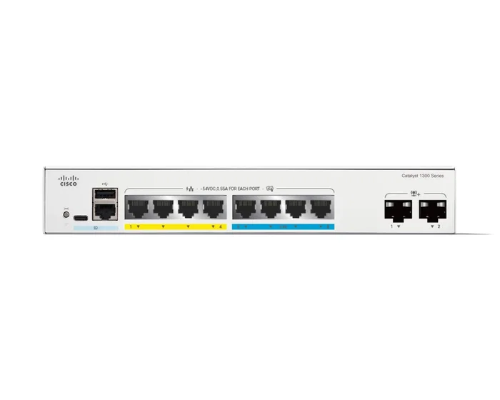 Cisco Catalyst C1300-8MGP-2X Switch Gestionado L2/L3 Gigabit Ethernet y PoE Cisco Catalyst C1300-8MGP-2X Switch Gestionado L2/L3 Gigabit Ethernet y PoE