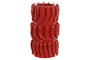 DKD Home Decor Jarrón de Gres Chili Rojo