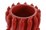 DKD Home Decor Jarrón de Gres Chili Rojo
