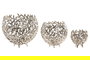 DKD Home Decor Portavelas Plateado Aluminio Set de 3 Piezas 20 x 18 x 20 cm