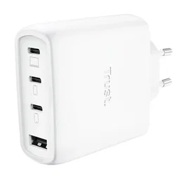Trust Maxo 65W Cargador GaN Blanco con 3xUSB-C y 1xUSB-A