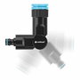Cellfast Conector angular multiusos con rosca hembra energo 6 bar, ½ pulg - ¾ pulg - 1 pulg