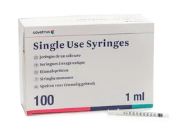 Covetrus Jeringa Desechable 3 Cuerpos Cono Concéntrico 1 mL 100 Unidades