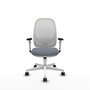 PIQUERAS Y CRESPO Silla de oficina Cilanco con mecanismo Sincro, Gris y Blanco
