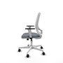 PIQUERAS Y CRESPO Silla de oficina Cilanco con mecanismo Sincro, Gris y Blanco