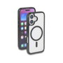 DeLOCK Funda para iPhone 16 compatible con MagSafe, Negro/Transparente