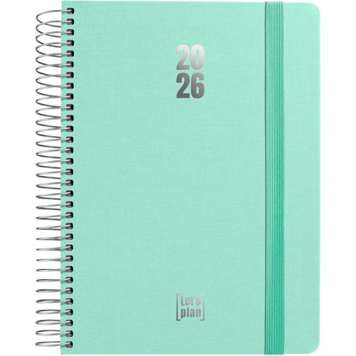 Agenda Anual (2026) Grafoplas Fancy Espiral Tapa Extradura Con Goma A6 170X145 D/P Mint Agenda Anual (2026) Grafoplas Fancy Espiral Tapa Extradura Con Goma A6 170X145 D/P Mint