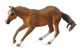 Collecta 88585 Cuarto De Milla Alazan -XL- Figura de Caballo Réplica Escala Real Pintada a Mano
