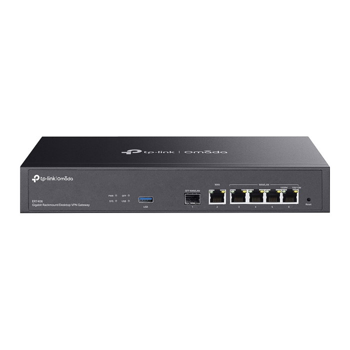 TP-Link ER7406 Router VPN Gigabit Ethernet Negro