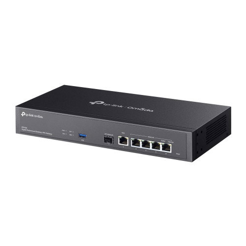 TP-Link ER7406 Router Gigabit Ethernet Negro con 5 Puertos LAN y 1 Puerto SFP, Seguridad AES 256-bit, 512MB DDR4