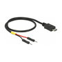 DeLOCK 85408 Cable de alimentación USB Micro-B a 2 x pines de poste, 30 cm