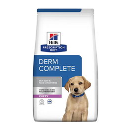 Hill's Prescription Diet Canine Puppy Derm Complete - Alimento para Perros Cachorros con Dermatitis - 1,5 kg