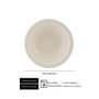 Summa MODERN Plato Hondo de Vitro Porcelana, 20 cm, Color Marfil (Set de 6)