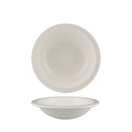 Summa MODERN Plato Hondo de Vitro Porcelana, 20 cm, Color Marfil (Set de 6)