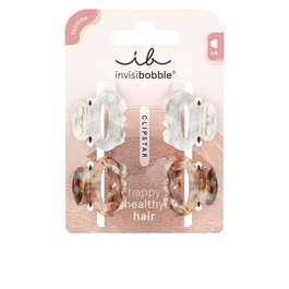 Invisibobble CLIPSTAR Petit Four #Petit Bijoux, Set de 4 Pinzas de Pelo Pequeñas, Accesorio para Peinados Versátiles