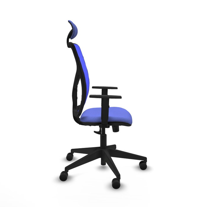 PIQUERAS Y CRESPO Silla de oficina Motilla con mecanismo Sincro, Azul y Azul claro
