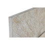 DKD Home Decor Decoración de Pared Mango MDF 120x3,5x120 Decapé Blanco y Dorado