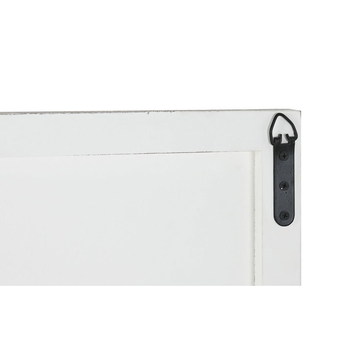 DKD Home Decor Decoración de Pared Mango MDF 120x3,5x120 Decapé Blanco y Dorado