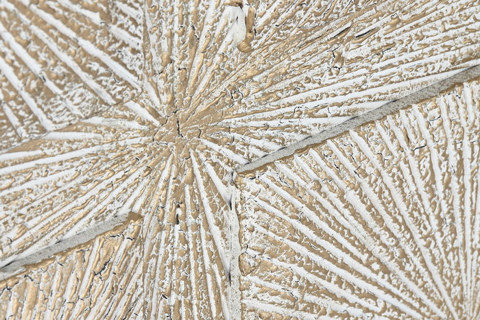 DKD Home Decor Decoracion Pared Moderno Blanco Dorado 3.5 x 120 x 120 cm