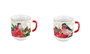 DKD Home Decor Set de Tazas de Porcelana Surtido Rojo y Verde 400ml