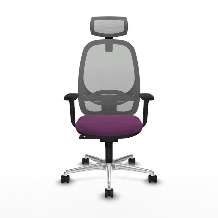 PIQUERAS Y CRESPO Silla de oficina Cilanco con mecanismo Sincro, Morado y Gris