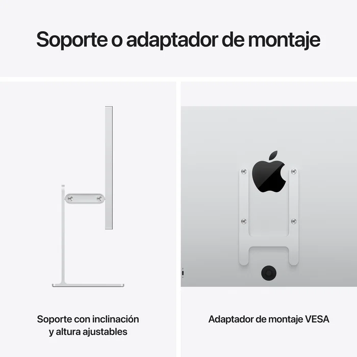 Apple Studio Display XDR 27 pulgadas 5K Cristal estándar Adaptador VESA Plata
