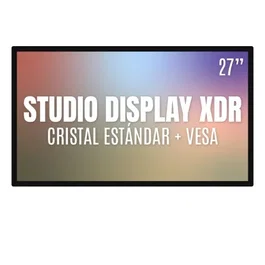 Apple Studio Display XDR 27" Monitor Retina 5K MFEN4YP/A - Pantalla 5120x2880 Mini-LED, 120Hz Adaptive Sync, 2000 nits HDR, P3/Adobe RGB, 2x Thunderbolt 5, Cámara Center Stage