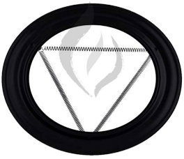 Plafón para estufa vitrificado negro Ø 150mm