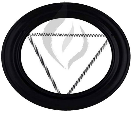 Plafón para estufa vitrificado negro Ø 150mm Plafón para estufa vitrificado negro Ø 150mm