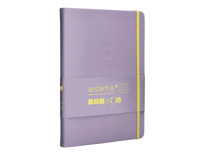 Antartik Cuaderno A5 Tapa Dura Hojas Cuadriculadas Morado y Amarillo 100 Hojas 80gr FSC Antartik Cuaderno A5 Tapa Dura Hojas Cuadriculadas Morado y Amarillo 100 Hojas 80gr FSC