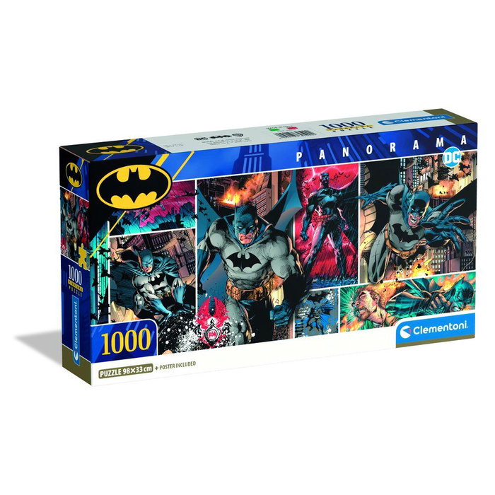 CLEMENTONI Puzzle Batman DC Comics 1000 piezas Panorama CLEMENTONI Puzzle Batman DC Comics 1000 piezas Panorama
