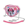 Disney Minnie Mouse Bolso Bandolera Mini Corazón Rosa Floral Infantil - 10 x 11,5 x 5,5 cm