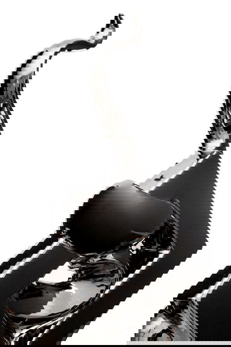 Escultura Plata-Negro Cerámica 26,50 X 12 X 44 cm