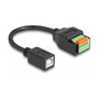 DeLOCK Cable USB 2.0 Tipo-B hembra a bloque de terminales con pulsador, 15 cm