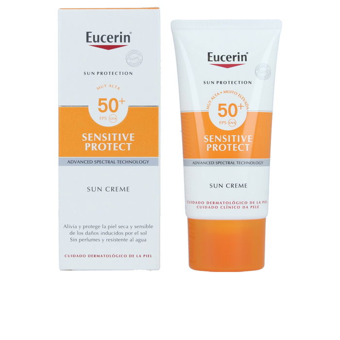 Eucerin SUN SENSITIVE PROTECT Crema Piel Seca SPF50+ Protector Solar Facial 50 ml