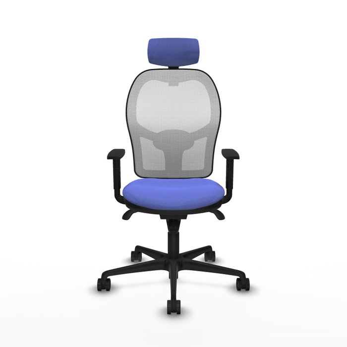 PIQUERAS Y CRESPO Silla de oficina Jorquera Azul claro y Blanco con mecanismo Sincro