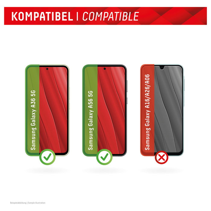 Displex 02074 Protector de Pantalla de Cristal Smart Glass Ultra Resistente 9H para Samsung Galaxy A36/A56, Antirrayones, Antihuellas, Transparente, 1 Unidad