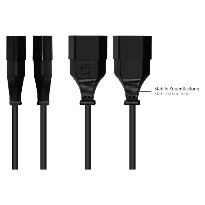GoodConnections Alcasa P0300-S010 Cable de extensión negro 1 m GoodConnections Alcasa P0300-S010 Cable de extensión negro 1 m