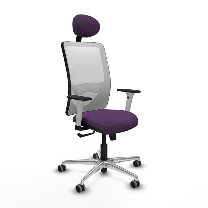 PIQUERAS Y CRESPO Silla de oficina Zulema con mecanismo Sincro, Morado y Blanco PIQUERAS Y CRESPO Silla de oficina Zulema con mecanismo Sincro, Morado y Blanco