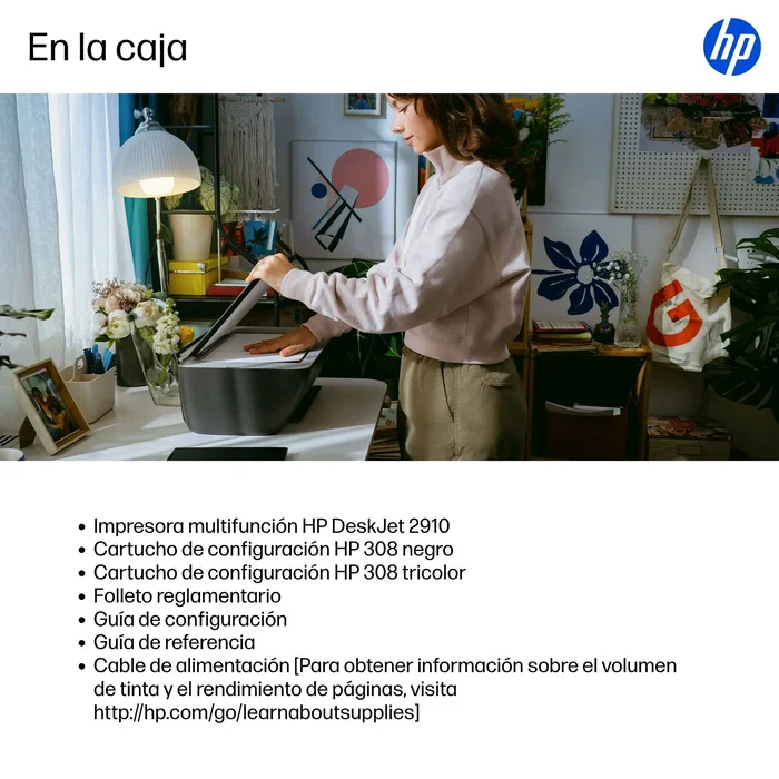 HP DeskJet 2910 Multifunción Inyección de Tinta Color Cemento Negro