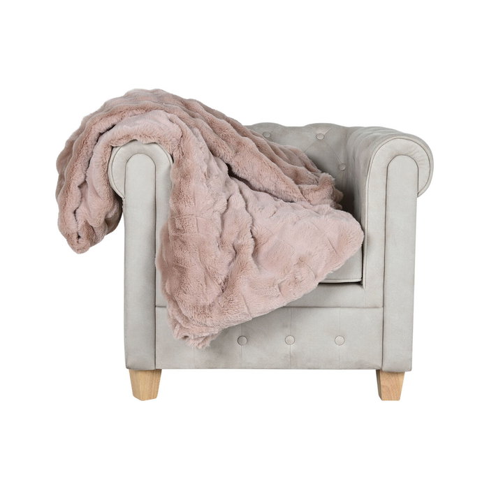 DKD Home Decor Manta de Poliéster Rosa Palo 220x240x1 cm DKD Home Decor Manta de Poliéster Rosa Palo 220x240x1 cm