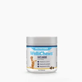 Swedencare WelliChews Multivitamínico en Soft Chews para Perro, 60 Unidades 114.6 gr, Suplemento de Vitaminas A, C, D, E, B, Magnesio y Zinc para Piel, Pelaje, Huesos y Energía
