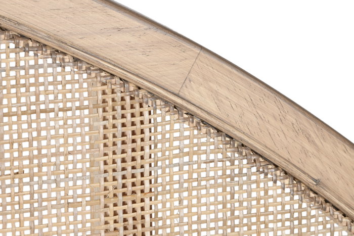 DKD Home Decor Cabecero de Cama Rubberwood y Ratán Natural 179x3,5x119