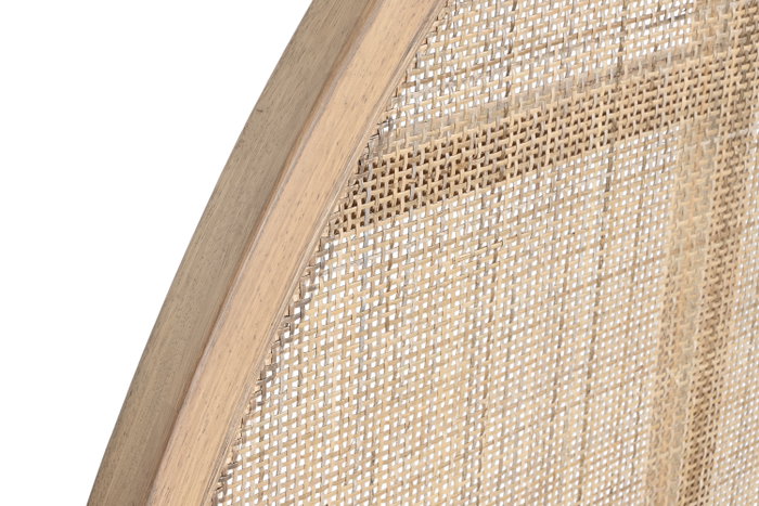 DKD Home Decor Cabecero de Cama Rubberwood y Ratán Natural 179x3,5x119