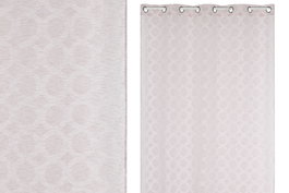 DKD Home Decor Cortina de Poliéster Rosa Palo con 8 Anillas 140x260 cm