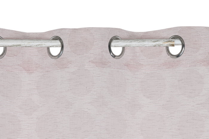 DKD Home Decor Cortina de Poliéster Rosa Palo con 8 Anillas 140x260 cm